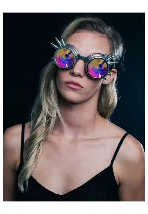 Silver Spike Kaleidoscope Goggles