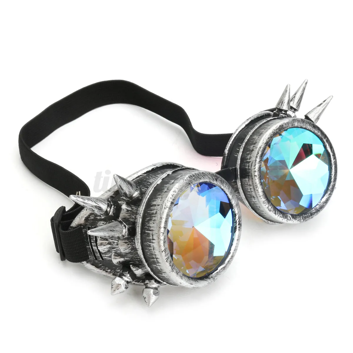 Silver Spike Kaleidoscope Goggles