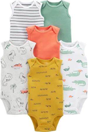 Simple Joys by Carter's Baby Boys' 6-Pack Short-Sleeve Bodysuit
