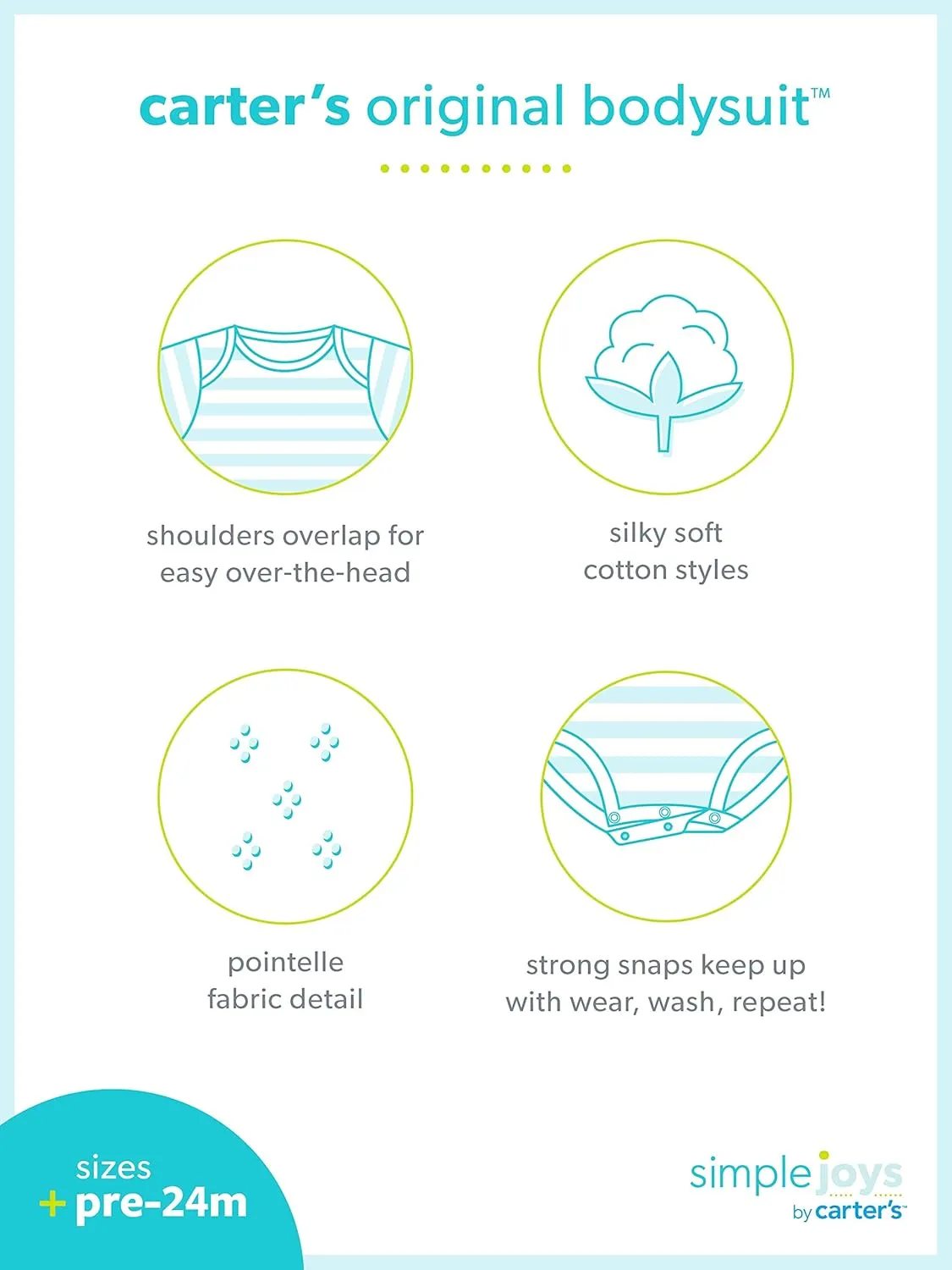 Simple Joys by Carter's Baby Boys' 6-Pack Short-Sleeve Bodysuit