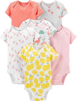Simple Joys by Carter's Baby Girls' 6-Pack Short-Sleeve Bodysuit