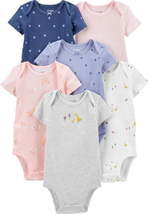 Simple Joys by Carter's Baby Girls' 6-Pack Short-Sleeve Bodysuit