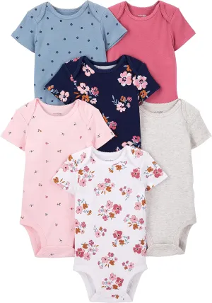 Simple Joys by Carter's Baby Girls' 6-Pack Short-Sleeve Bodysuit