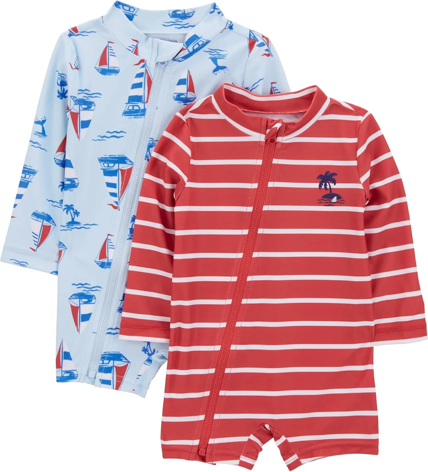 Simple Joys by Carter's Boys' 2-Pack 1-Piece Zip Rashguards