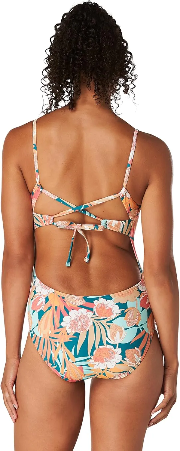 Speedo Women's Swimsuit One Piece Eco Flex Double Cross Back Moderate Cut