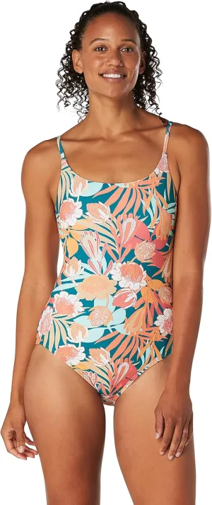 Speedo Women's Swimsuit One Piece Eco Flex Double Cross Back Moderate Cut