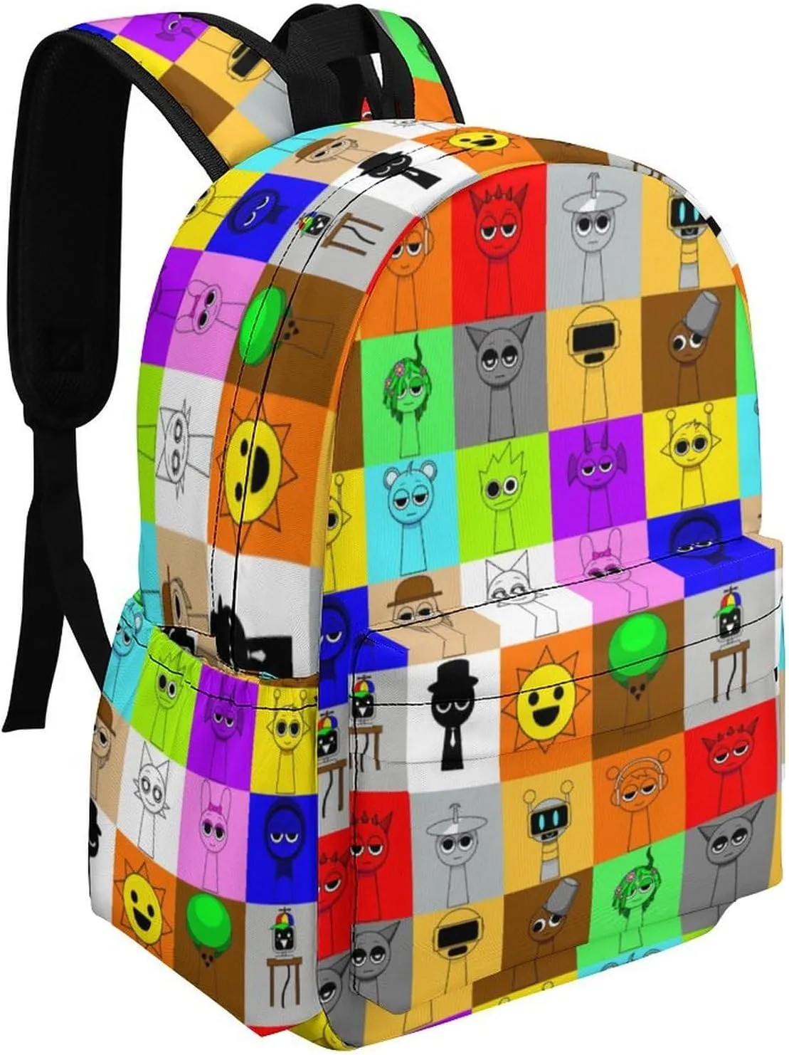 Sprunki Backpack Cartoon Cute Travel Backpack Lightweight for game fans