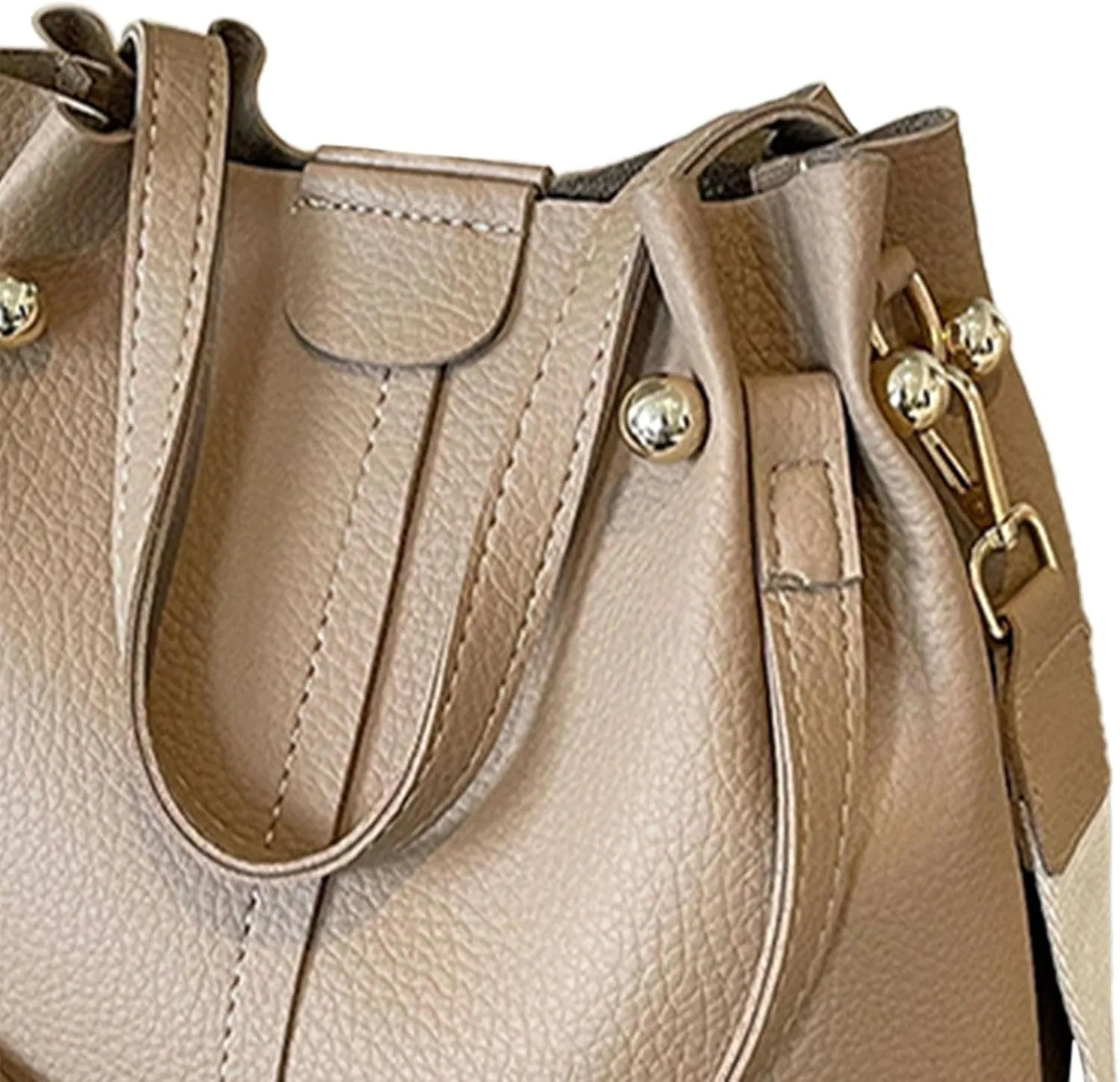 Stylish Bucket Bag for Women Lightweight Tote Handbag Adjustable Strap