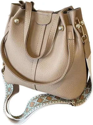 Stylish Bucket Bag for Women Lightweight Tote Handbag Adjustable Strap