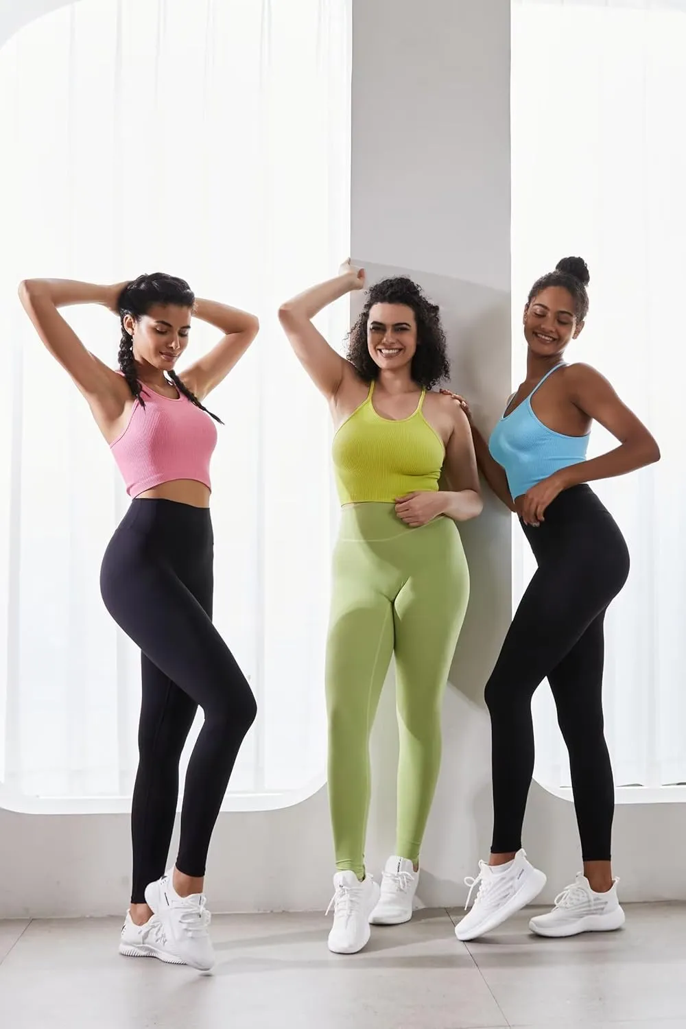 Sunzel Nunaked Workout Leggings for Women, Tummy Control Compression Workout Gym Yoga Pants, No Front Seam & High Waist