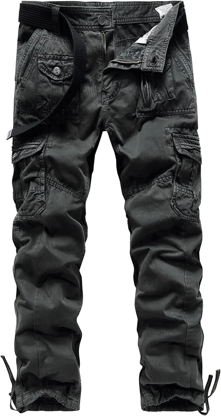 Tactical Pants for Men Stretch Lightweight Cargo Sweatpants Stretch Waistband Workout Joggers Athletic Hiking Pants