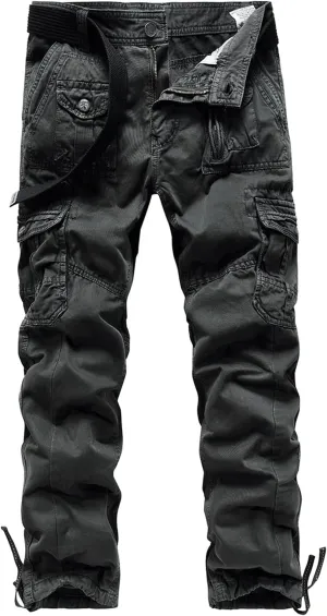Tactical Pants for Men Stretch Lightweight Cargo Sweatpants Stretch Waistband Workout Joggers Athletic Hiking Pants