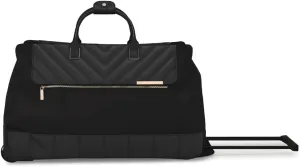 Ted Baker Albany Eco Softside Lightweight Fashion Spinner Luggage Suitcase (Large Duffle, Black)