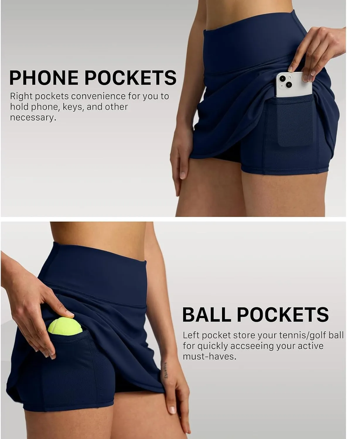 Tennis Skirts for Women with Shorts High Waisted Athletic Golf Skorts with Pockets Summer Flowy Lightweight Outfits