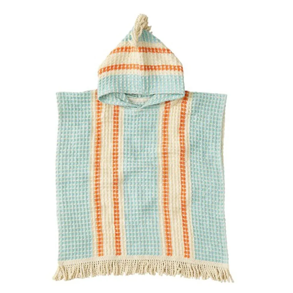 Tishy Waffle Hooded Towel - Hydrangea