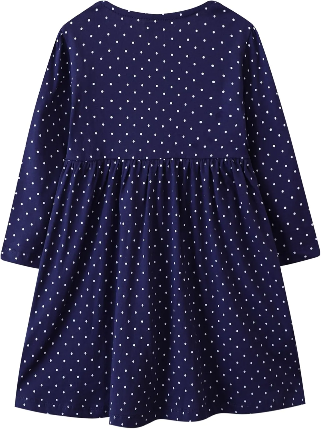 Toddler Girls Cotton Embroidery Applique Short Sleeve Dresses 2-7Y