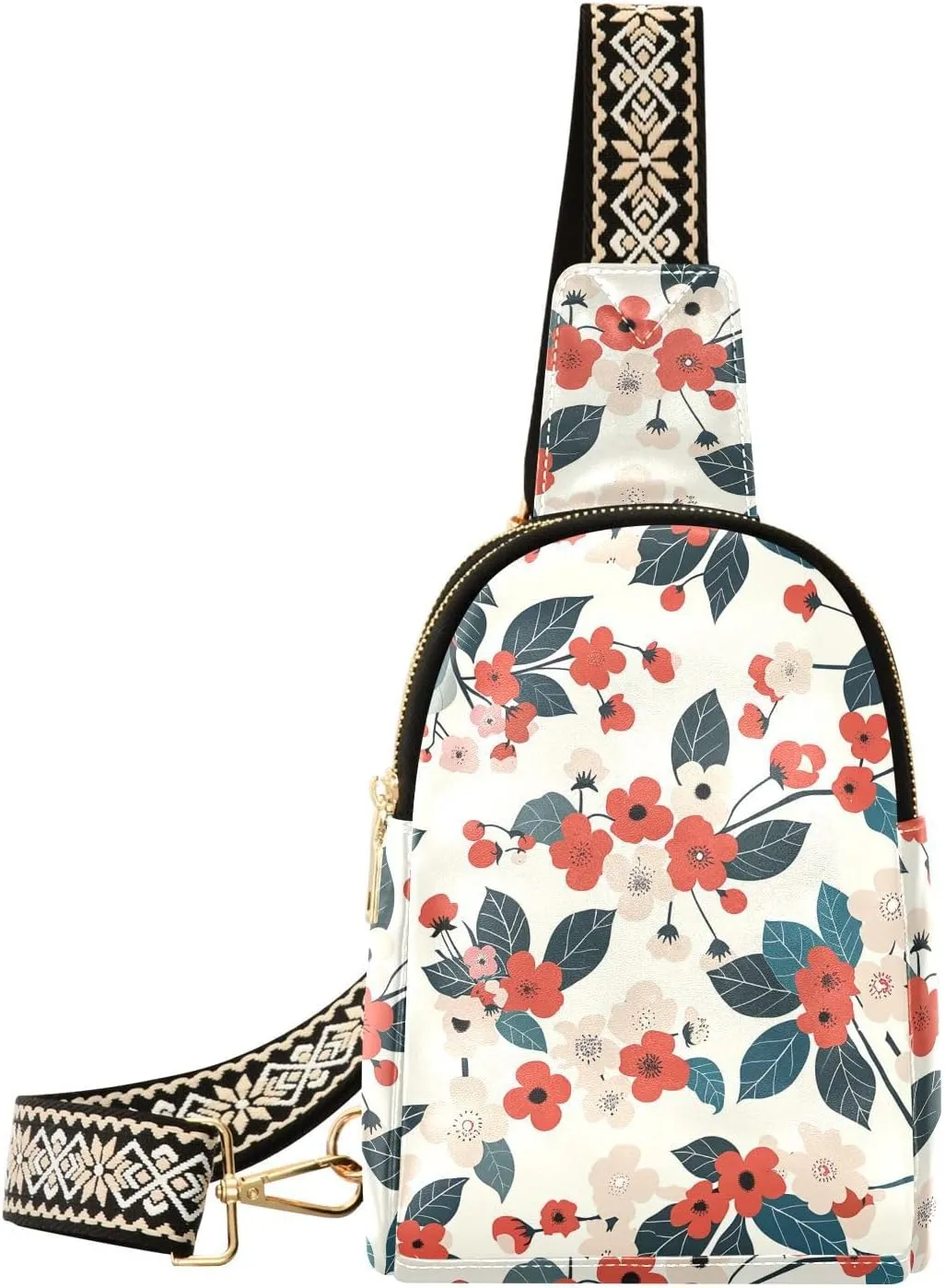 trendy Flowers travel fanny pack leather fanny pack for women for day pack