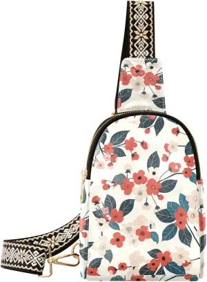 trendy Flowers travel fanny pack leather fanny pack for women for day pack