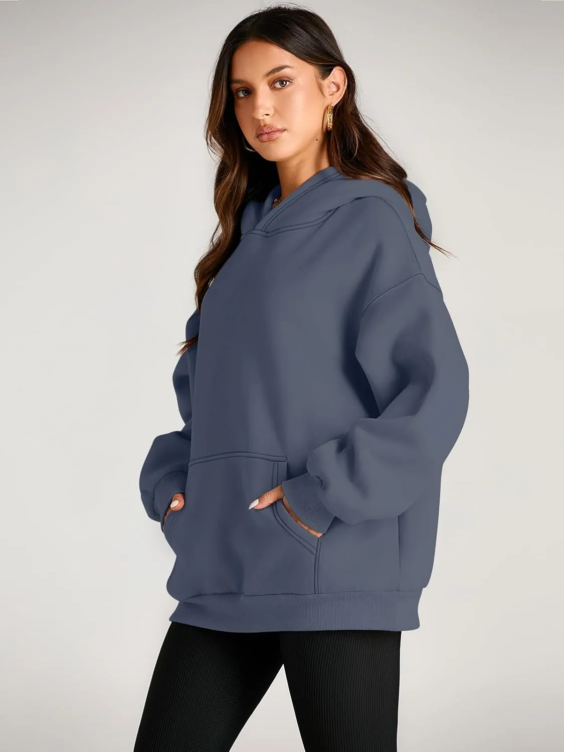 Trendy Queen Womens Oversized Hoodies Fleece Sweatshirts Sweaters Spring Outfits 2025 Pullover Fall Winter Clothes