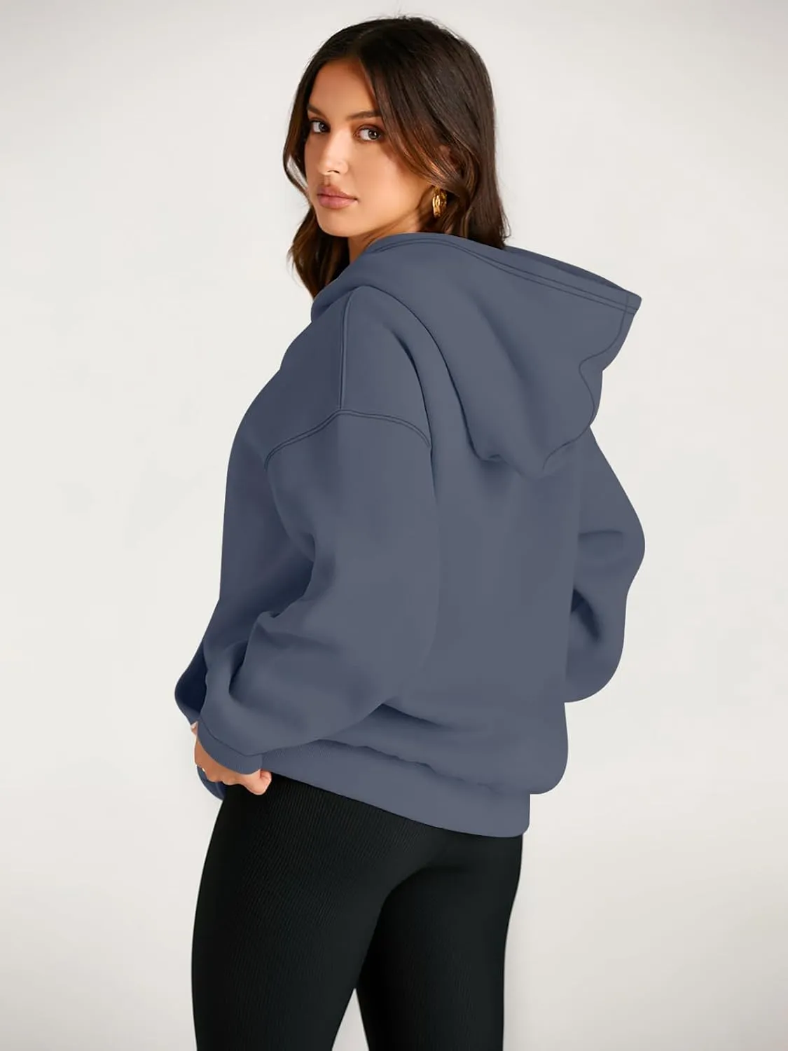 Trendy Queen Womens Oversized Hoodies Fleece Sweatshirts Sweaters Spring Outfits 2025 Pullover Fall Winter Clothes