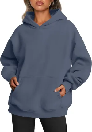 Trendy Queen Womens Oversized Hoodies Fleece Sweatshirts Sweaters Spring Outfits 2025 Pullover Fall Winter Clothes