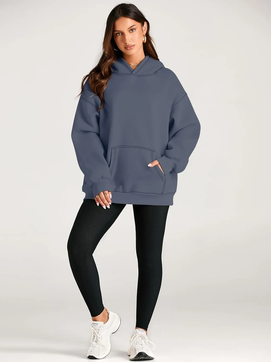 Trendy Queen Womens Oversized Hoodies Fleece Sweatshirts Sweaters Spring Outfits 2025 Pullover Fall Winter Clothes