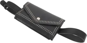 VALICLUD Stylish Punk Leather Belt Bag Women's Small Waist Bag Decorative Buckle