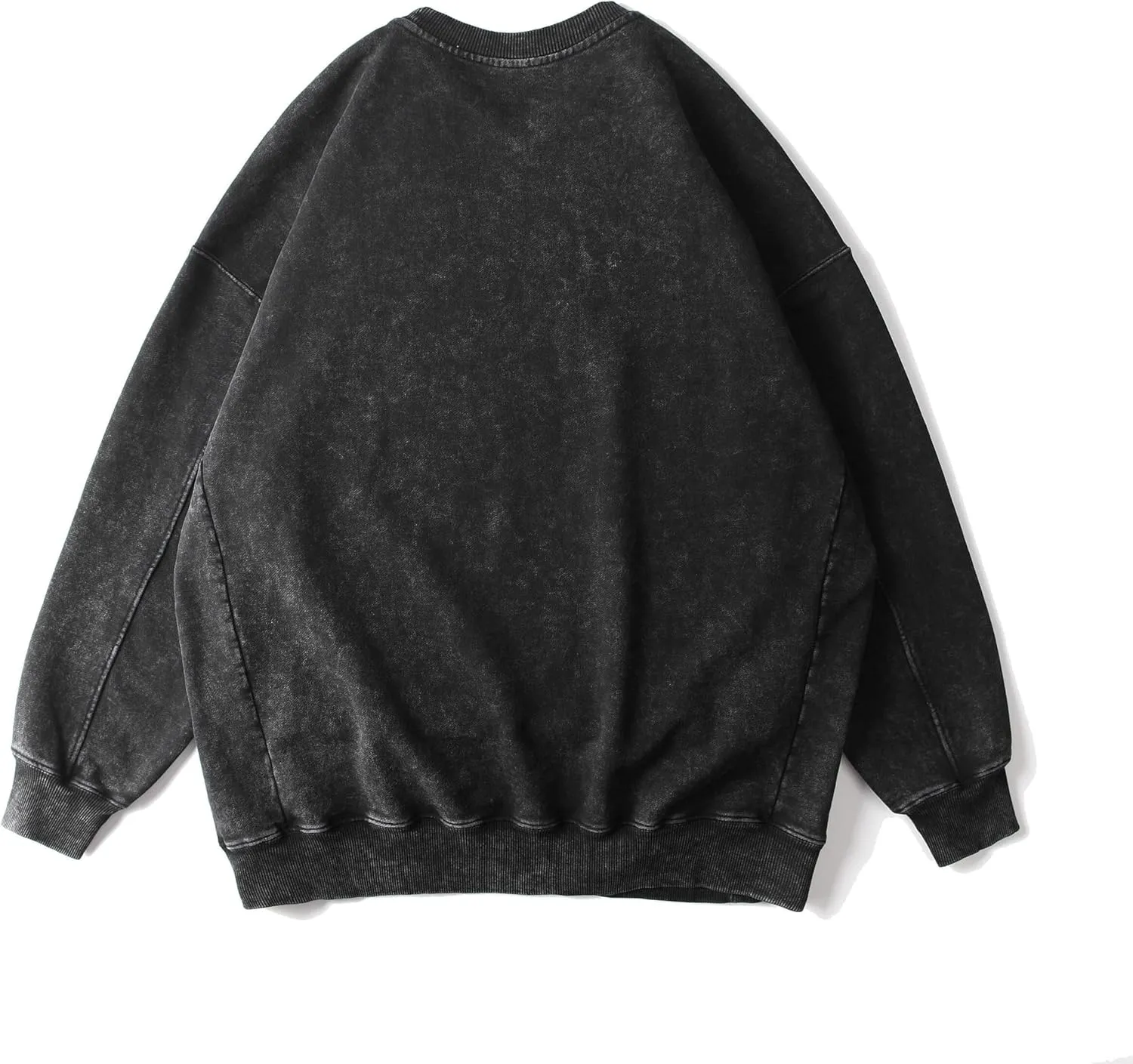 Vamtac Sweatshirt Oversized CrewNeck Long Sleeve Shirts Casual Sweatshirts Solid Wash Vintage Streetwear Tees With Pocket