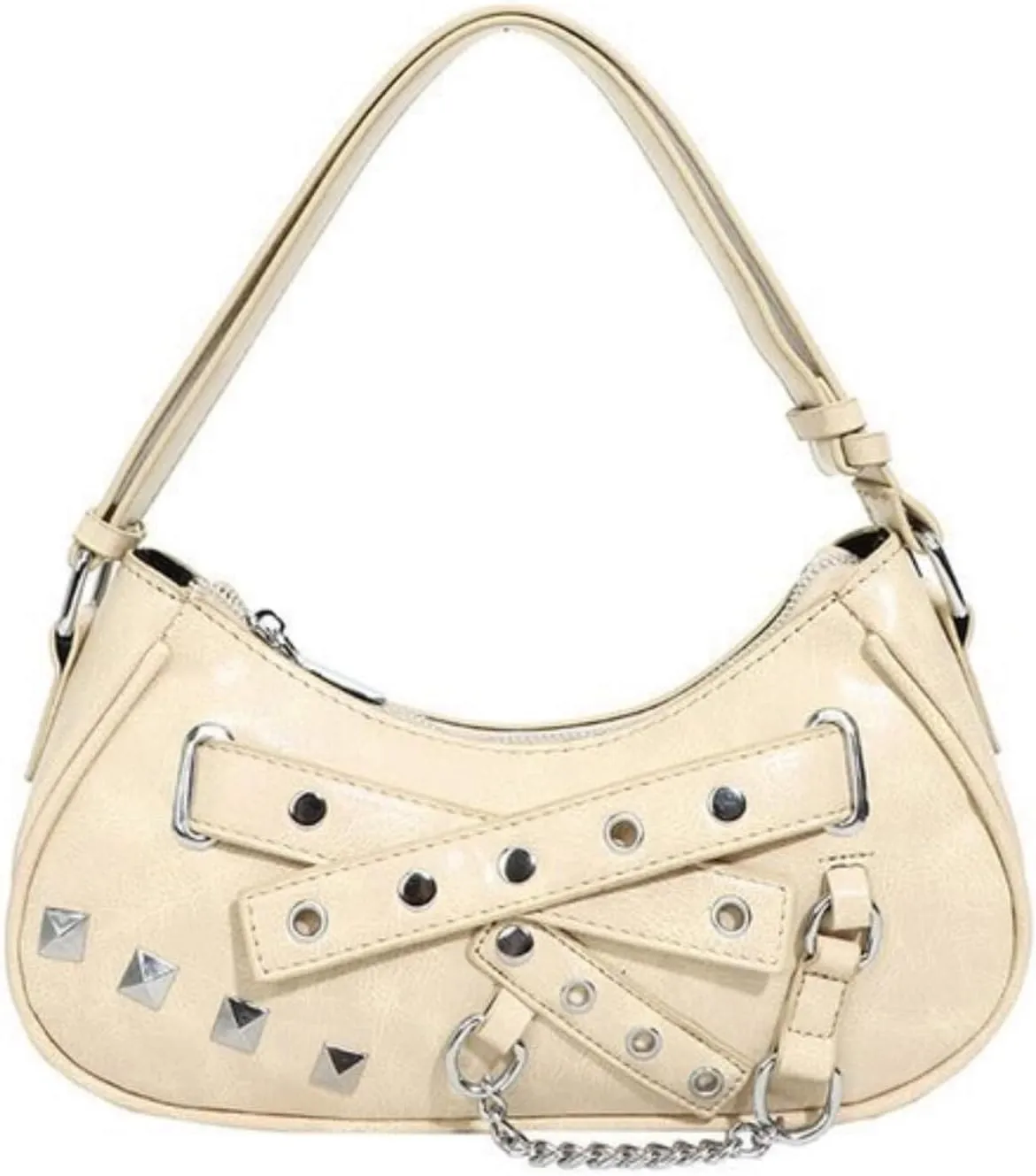 Vintage Y2K Punk Purse, Retro Fashion Gothic Tote Purse