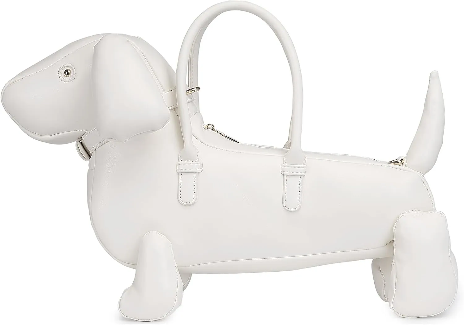 Women Dog Shaped Crossbody Shoulder Bag Handbag PU Leather Unique Novelty Dog Shaped Purse