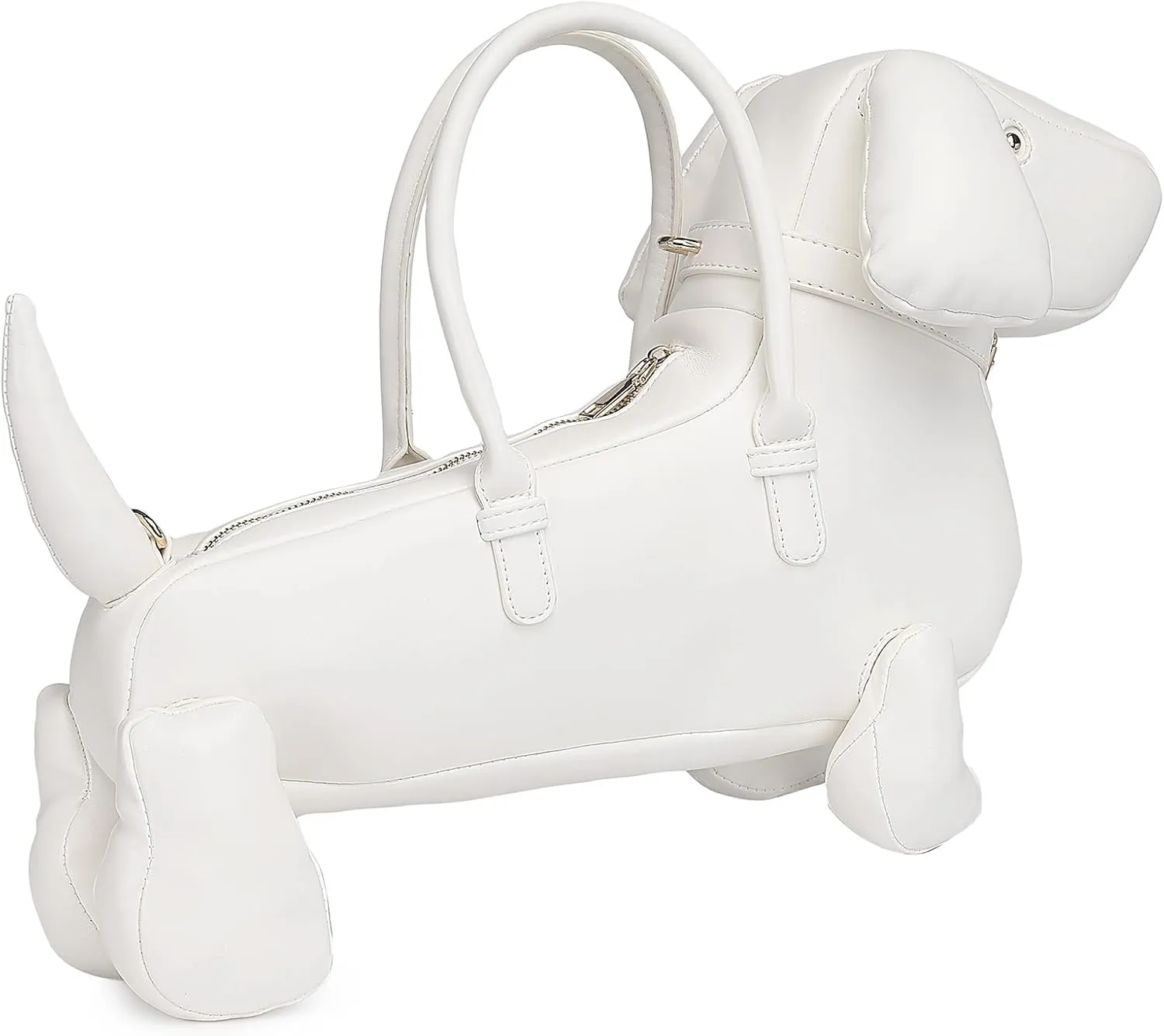 Women Dog Shaped Crossbody Shoulder Bag Handbag PU Leather Unique Novelty Dog Shaped Purse