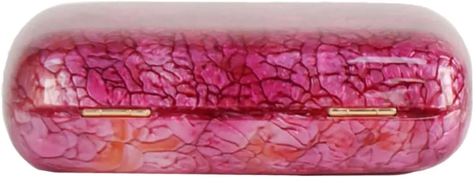 Women Stylish Acrylic Evening Bag Unique Marble Clutch Purse Strap Crossbody Bag Wedding Handbag for Prom Cocktail
