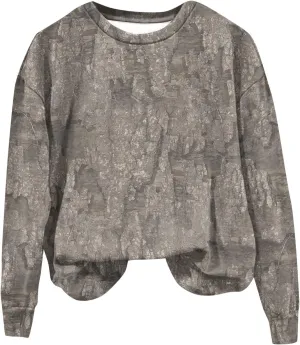 Womens Camo Crewneck Sweatshirt Maple Leaf Print Casual Long Sleeve Trendy Pullover Hoodie Oversized Sweatshirts