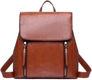 Women's Casual Large Capacity Simple Design Multifunctional Oil Waxed Shoulder Bag