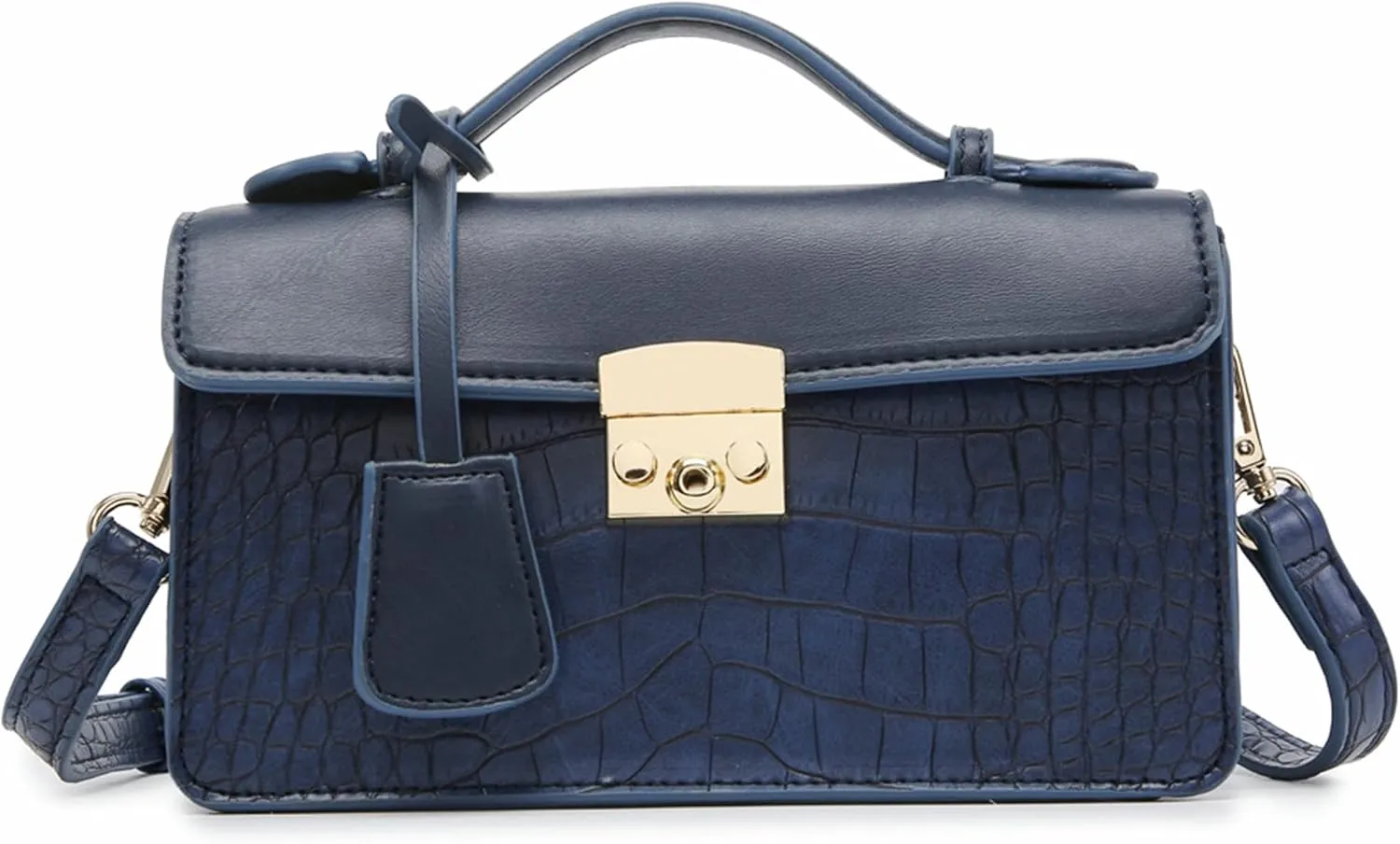 Women's Crocodile Print Handbag Puese PU Leather Flap Crossbody Retro Shoulder Bag Messenger Top Handle Satchel Bagbag564OWOISS