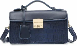 Women's Crocodile Print Handbag Puese PU Leather Flap Crossbody Retro Shoulder Bag Messenger Top Handle Satchel Bagbag564OWOISS