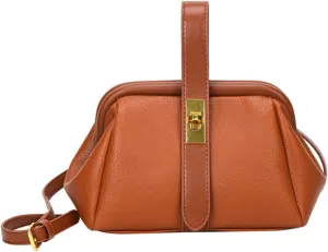Women's Fashion Crossbody PU Leather Elegant Top Handle Purse Handbag Commuter Satchel Shoulder Bag Retro Shell Bagbag1587OWOISS