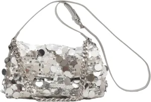 Women's Glitter Sequin Evening Bag Shiny Clutch Chain Shoulder Bag Fashion Crossbody Handbag for Prom Party Weddingbag236OWOISS