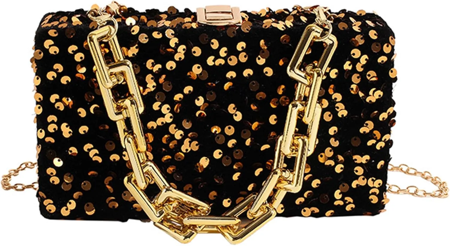 Women's Glitter Sequin Satchel Retro Evening Shoulder Bag Party Clutch Wedding Purse Fashion Crossbody Prom Handbagbag278OWOISS