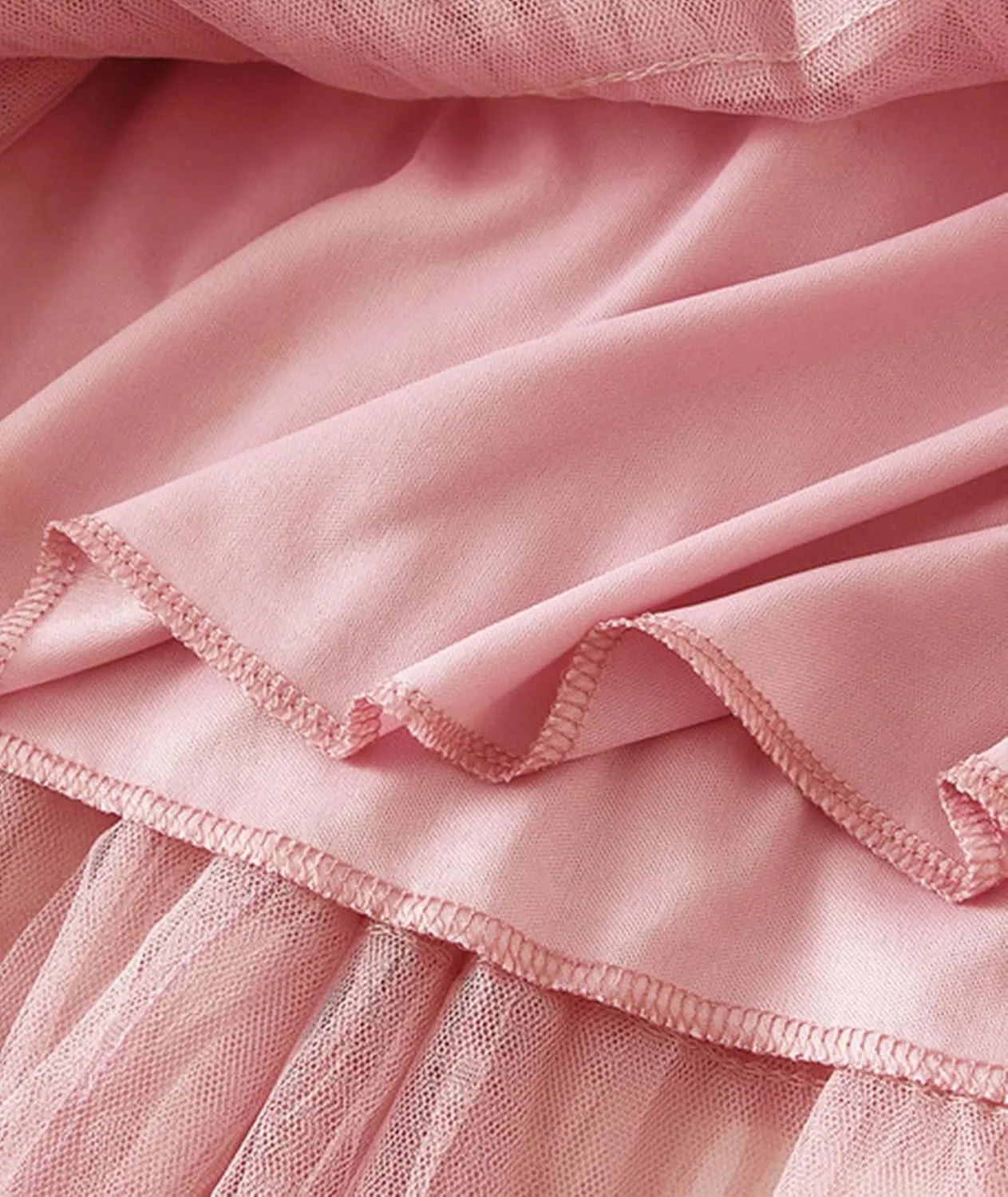 Women's Mesh Pleated Skirt Trendy High Waisted A Line Ruffle Layered Fluffy Long Tulle Skirt