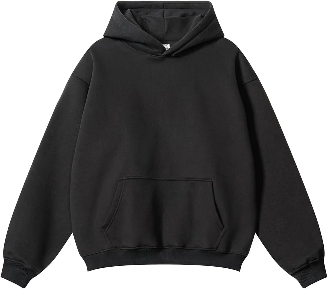 Womens Oversized Hoodies Fall Hooded Sweatshirt Solid Cute Warm Cotton Couples Hoodie Pullover with Pocket