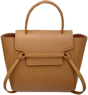 Women's Palm Print Catfish Handbag,Leather Satchel with Crossbody Strap