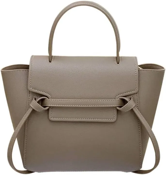 Women's Palm Print Catfish Handbag,Leather Satchel with Crossbody Strap