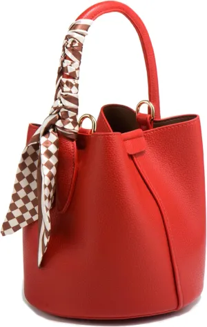 Women's Stylish Bucket Satchel Bag PU Leather Large Handbag Commuter Crossbody Shoulder Bag Designer Top Handle Pursebag1556OWOISS