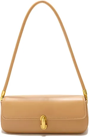 Women's Vintage Handbag PU Leather Fashion Underarm Bag Small Flap Shoulder Bag Simple Outdoor Top Handle Satchel Bagbag184OWOISS
