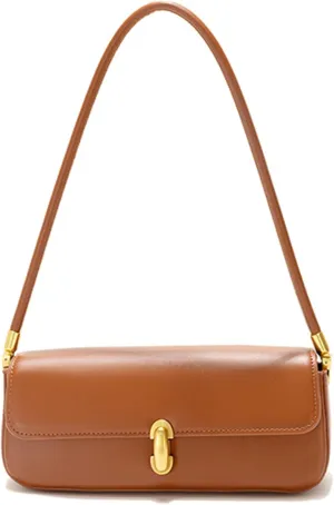 Women's Vintage Handbag PU Leather Fashion Underarm Bag Small Flap Shoulder Bag Simple Outdoor Top Handle Satchel Bagbag185OWOISS