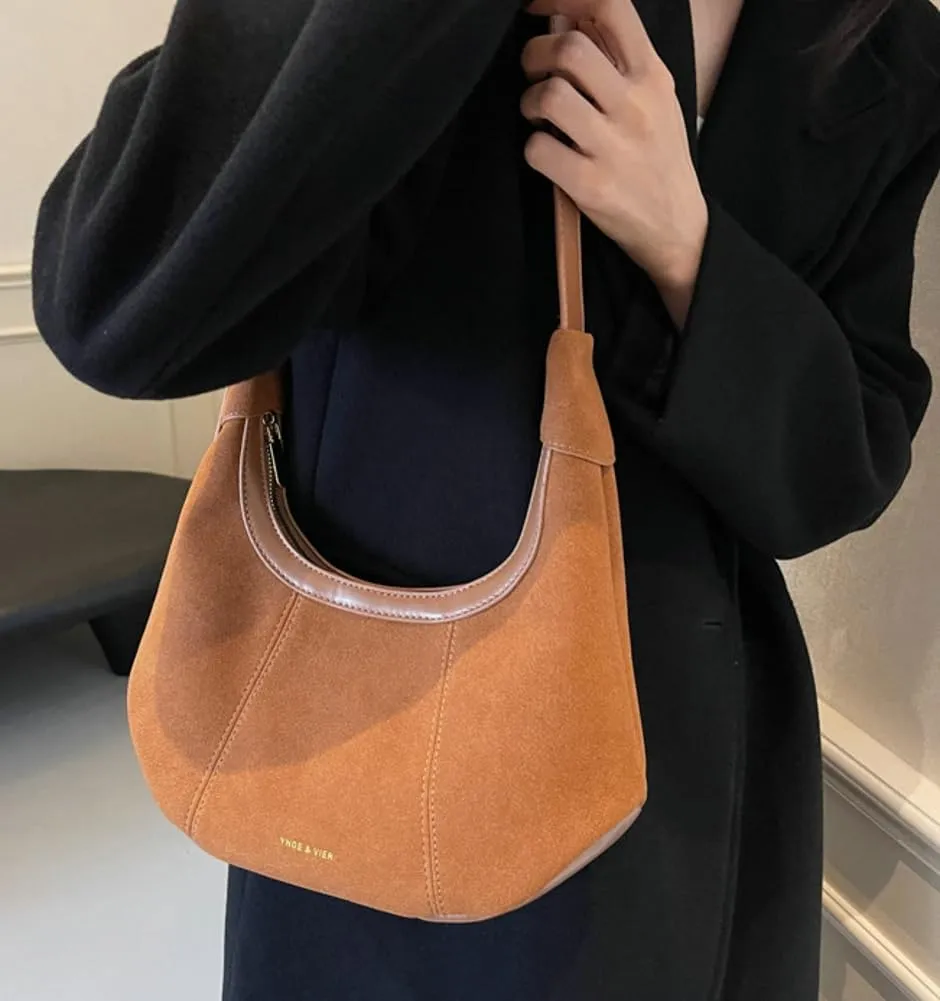 Womens Vintage Vegan Leather Crossbody Shoulder Bag Small Dumpling Tote Purse Handbag Trendy Satchel 2024