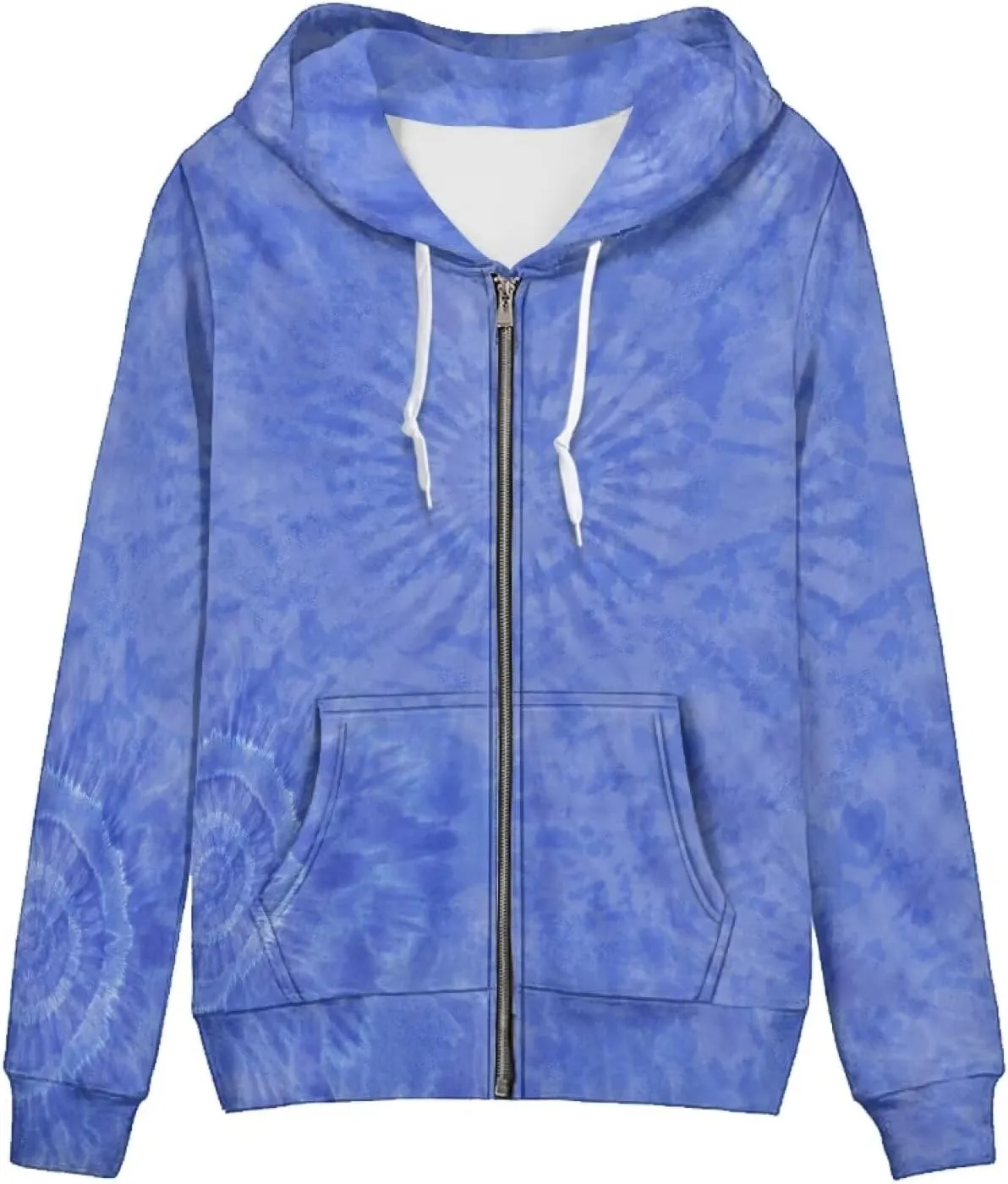 Womens Zip Up Hoodie Unique Graphic Long Sleeve Hooded Sweatshirt Pocket Loose Fit Winter Fall Clothes
