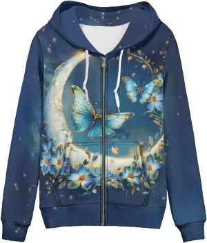 Women's Zip Up Hoodies Lightweight Sweatshirts with Pockets Trendy Outfit for Teen Girls
