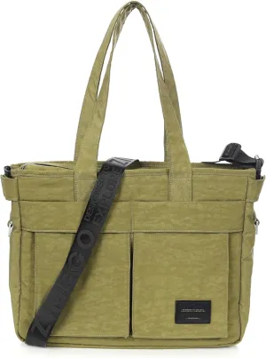 ZIMEGO Stylish Casual Business Laptop Tote Bag  Durable Travel Crossbody Shoulder Bag